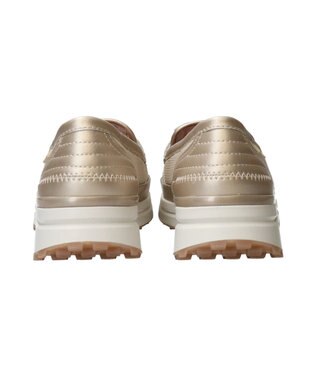 INTER-CHAUSSURES ＜衝撃軽減・抗菌防臭＞【BUSSOLA】撥水ローファースニーカー ゴールド雑材