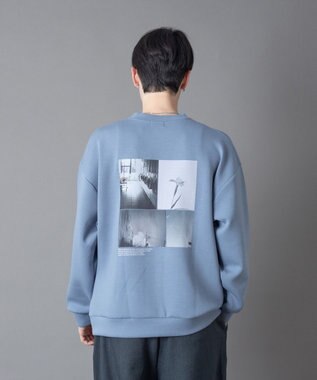 WEGO 【ユニセックス着用ITEM】アクセ付きフォトグラフィックプルオーバー サックス