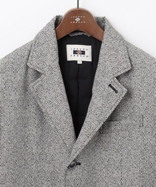 JOSEPH ABBOUD 【撥水/ダウン/ライナー取り外し可能】インターレースヘリンボン コート ライトグレー系7