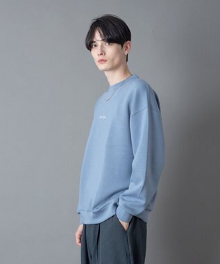 WEGO 【ユニセックス着用ITEM】アクセ付きフォトグラフィックプルオーバー サックス