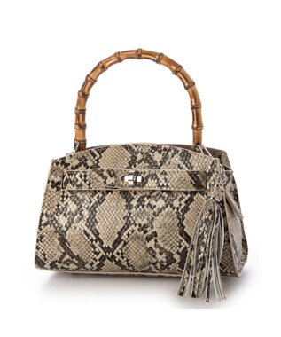 UNBILLION カシュカシュ cachecache / バンブーヒネリミニハンドバッグ パイソン