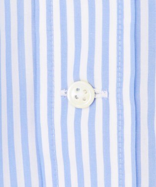 J.PRESS MEN 【AaronChang】【UNISEX】コットンタイプライター ストライプ シャツ / B.D. / Baggy-Fit サックスブルー系1