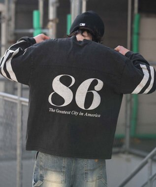 WEGO 【ユニセックス着用ITEM】ナンバリングT（長袖） ブラック