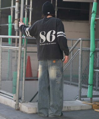 WEGO 【ユニセックス着用ITEM】ナンバリングT（長袖） ブラック