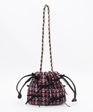 組曲 ツイードMINIドロスト バッグ ネイビー系7