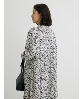 Green Parks ２ｗａｙ小花柄ギャザーシャツワンピース Ecru