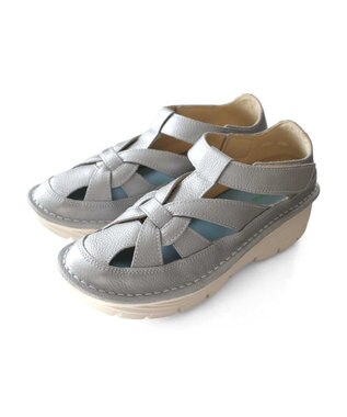 Pointer 本革編み込みグルカサンダル シルバー