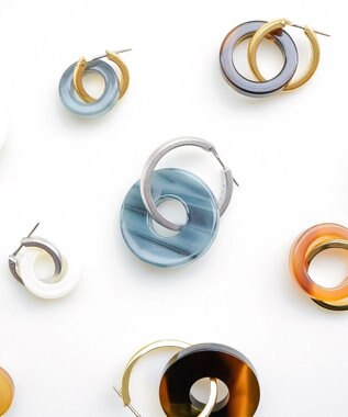 susui 【doughnut】フープピアス L (YGMAT)_片耳 ブラウン