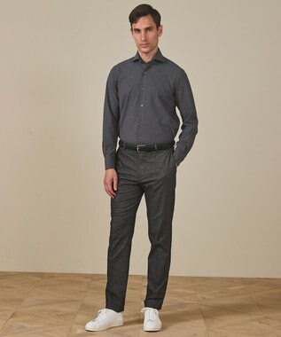 GOTAIRIKU 仕事で着られる 秋冬の綿パン【ストレッチ】コットンモールスキンストレッチパンツ グレー系