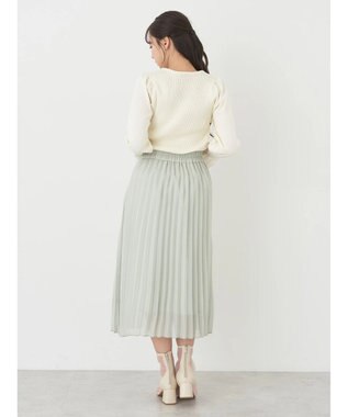 earth music&ecology すきな丈シフォンプリーツスカート Mint