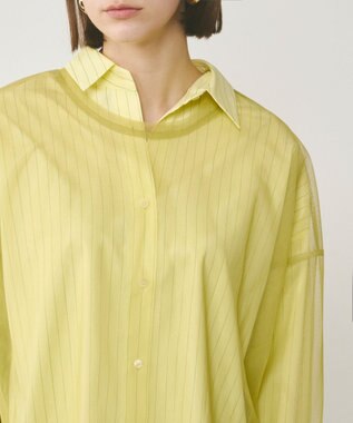 GRACE CONTINENTAL チュールレイヤードシャツ イエロー