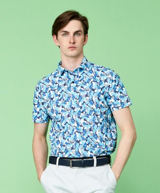 23区GOLF 【MEN】ＳＡＫＵＲＡモチーフプリント 半袖シャツ ネイビー系5