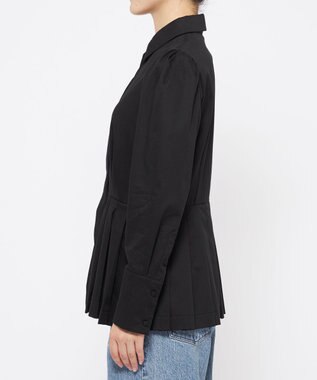 uncrave コットンツイル ペプラムシャツ（uncrave WHITE） ブラック