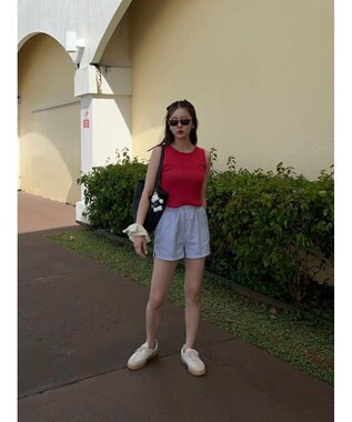 Green Parks シアーカーディガン＋タンクトップＳＥＴ Red