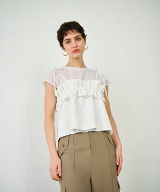 GRACE CONTINENTAL ビスチェチュールトップ ホワイト