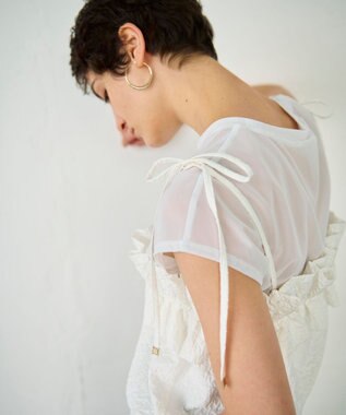 GRACE CONTINENTAL ビスチェチュールトップ ホワイト