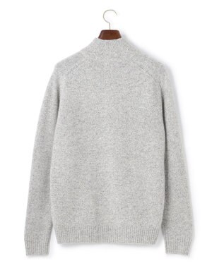 J.PRESS MEN 【Cash Lamb's Wool】ケーブルハーフジップ ニット ライトグレー系