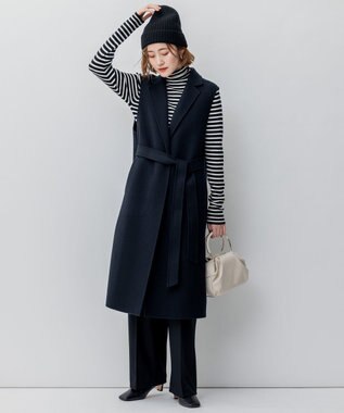 23区 メタルハンドル ショルダー バッグ アイボリー系