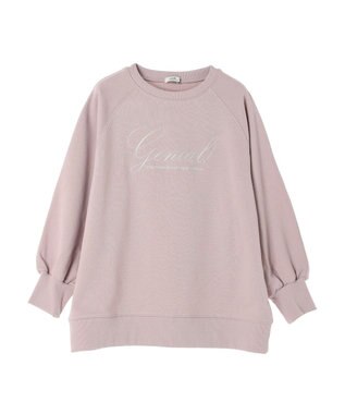 earth music&ecology 裏毛ロゴチュニック Pink Beige