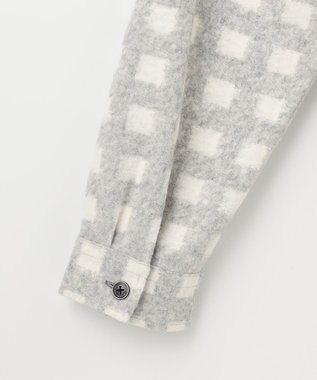 JOSEPH ABBOUD MOUNTAIN 【SPACE／UNISEX】フランネルジャージーチェック シャツ ライトグレー系3