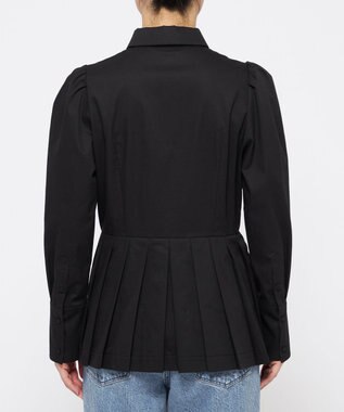 uncrave コットンツイル ペプラムシャツ（uncrave WHITE） ブラック