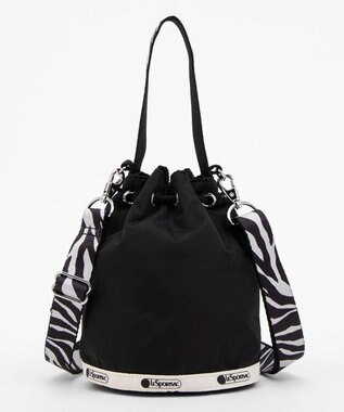 LeSportsac DRAWSTRING BUCKET XBODY/ノワールゼブラ ノワールゼブラ