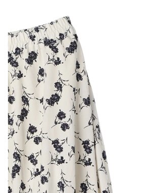 earth music&ecology ドロストギャザーフレアスカート Flower