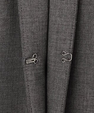 J.PRESS LADIES 【セットアップ対応】BAHARIYE SOLID ノーカラー ジャケット ミディアムグレー系