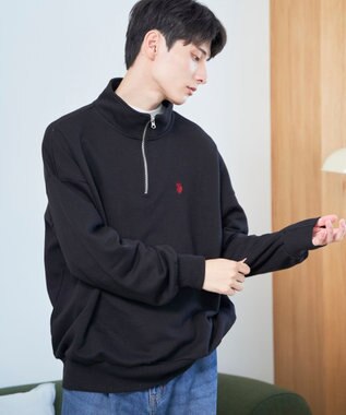 WEGO 【ユニセックス着用ITEM】別注　U.S POLO ASSN.　ハーフZIPPO ブラック