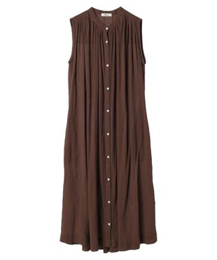 earth music&ecology 綿クレープワンピース（無地） Brown