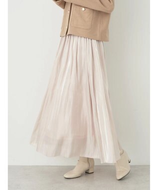 earth music&ecology シャイニーギャザースカート Beige