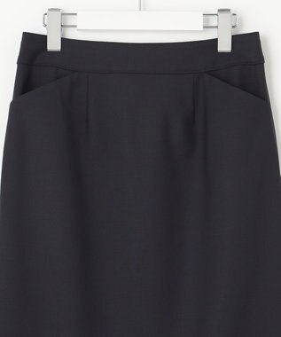 J.PRESS LADIES L BAHARIYE SOLID フレアースカート ネイビー系