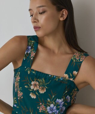 GRACE CONTINENTAL プリントセットアップワンピース グリーン