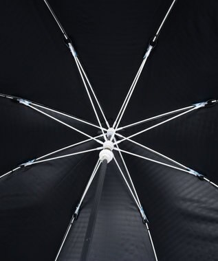 MOONBAT 【キッズ】晴雨兼用日傘 長傘 ギンガムチェック 裾リフレクター 50cm 遮光 遮熱 UV サックスブルー