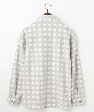 JOSEPH ABBOUD MOUNTAIN 【SPACE／UNISEX】フランネルジャージーチェック シャツ ライトグレー系3