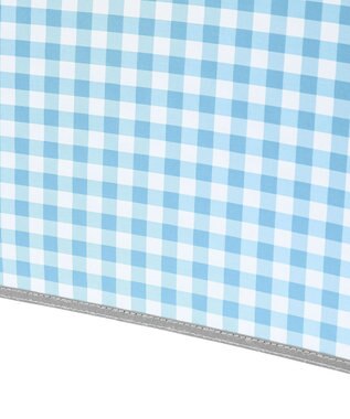 MOONBAT 【キッズ】晴雨兼用日傘 長傘 ギンガムチェック 裾リフレクター 50cm 遮光 遮熱 UV サックスブルー