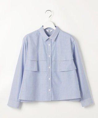 J.PRESS LADIES 【WEB限定カラーあり】COTTON TEX ブラウス ブルーストライプ系