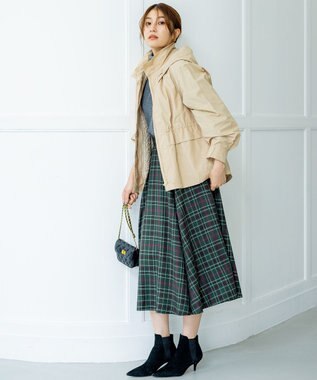 組曲 【WEB限定・取り外せるライナー付き】ライトタッサージャケット ベージュ系