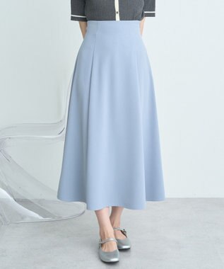 earth music&ecology ウエストリボンフレアスカート Sax