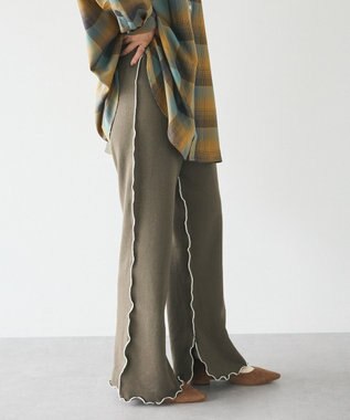 CRAFT STANDARD BOUTIQUE 配色メローパンツ Khaki