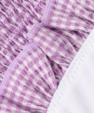 ANY KIDS ギンガムチェック セパレート 水着 ラベンダーギンガム×ネイビー