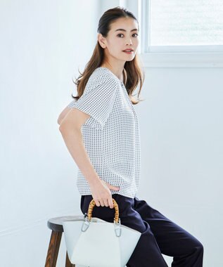 J.PRESS LADIES 【3点セット・A4サイズ収納可】クラシック マトリョーシカ トートバッグ シルバー系