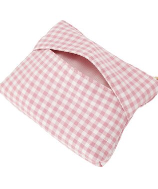 Maison de FLEUR ギンガムチェックスクエアポーチ Pink