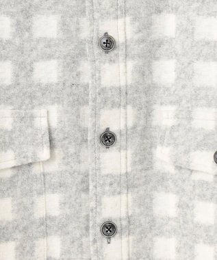 JOSEPH ABBOUD MOUNTAIN 【SPACE／UNISEX】フランネルジャージーチェック シャツ ライトグレー系3