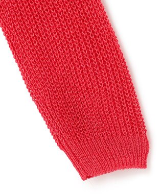 BEIGE， 【洗える】OPTICAL / ペーパーヤーンフーディージップニット Poppy Red