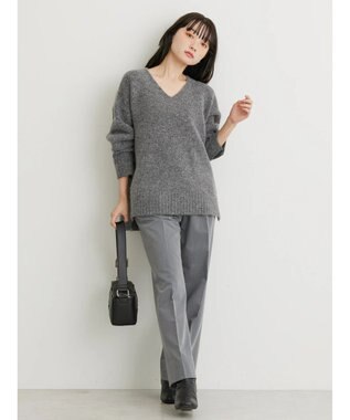 AMERICAN HOLIC ＭｉｘヤーンＶネックニットプルオーバー Gray Mixture