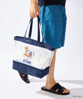OP／FILA 【Ocean Pacific×ORION】2重底ビニールバッグ ネイビー