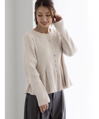 Te chichi モールペプラム2WAYニット ライトベージュ