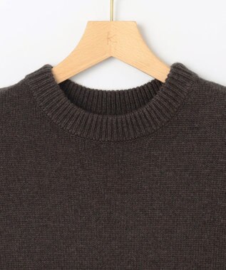 組曲 L 【WEB限定】チュニック丈ニットワンピース ダークブラウン系
