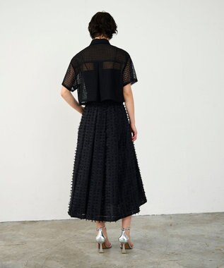 GRACE CONTINENTAL シアージャガード スカート ブラック